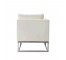 CHAISE-RAF-WHITE LEATHER-CHROM