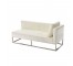 CHAISE-RAF-WHITE LEATHER-CHROM