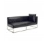 CHAISE-RAF-BLACK LEATHER-CHROM