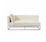 CHAISE-LAF-WHITE LEATHER-CHROM