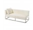 CHAISE-LAF-WHITE LEATHER-CHROM