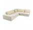 CHAISE-SECT-LAF-WHT COTTON
