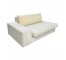 CHAISE-SECT-LAF-WHT COTTON