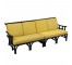 Settee-LAF Dark Bamboo-Yellow