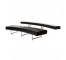BENCH-BLK LEATHER-2TIER-ARMLES