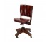 CHAIR-Office Steno-Pleated Back -Brown Leather