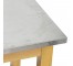 TABLE-Blonde Wood W/Brushed Metal Top