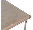 TABLE-Vintage Taupe Vinyl Folding Table