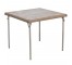 TABLE-Vintage Taupe Vinyl Folding Table