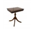 SIDE TABLE-Square W/Urn Leaf Detail & Brass Claw Feet