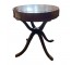 Table-Drum table w/brwn leathe