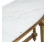 TABLE-CONSOLE-Demilune W/Gold Frame & Faux Marble Painted Top