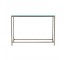 TABLE-CONSOLE-STEEL W/GLASS TO