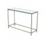 TABLE-CONSOLE-STEEL W/GLASS TO