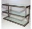 TABLE-CONSOLE-STEEL W/3GLASS S