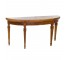 CONSOLE TABLE-Demi Lune W/Carved Edge & Leg