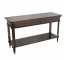 CONSOLE TABLE- Brown W/(2)Drawers, Undershelf, & Gold Accents