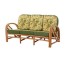 SOFA-RATTAN-GREEN BIRD PATTERN