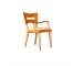 CHAIR-ARM-NATURAL W/BEIGE