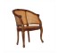 CHAIR-ARM-CANE BARREL-WALNUT F