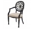 CHAIR-Arm W/Black Spider Back Frame W/Gold Accents-