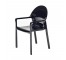 CHAIR-ARM-TOSCA-BLACK 25"x21"x