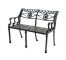 BENCH-BLK METAL W/3DOLPHI