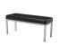 BENCH-48X18X21-STEEL-BLK LEATH