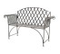 BENCH-RUSTY METAL LATTICE BACK