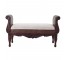 BENCH-DARK RATTAN-BEIGE CUSHIO