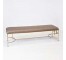 BENCH-BROWN LINEN-THIN GLD BAS