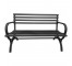 PARK Bench-49" Black Plastic