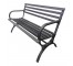 PARK Bench-49" Black Plastic