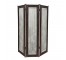 SCREEN-3PANEL-Pressed Metal Frame w|Lace Fabric Insert