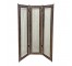 SCREEN-3PANEL-Pressed Metal Frame w|Lace Fabric Insert