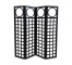 SCREEN-4PANEL-BLK GRID W/CIRCL