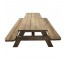 PICNIC TABLE-ATTACHED BENCH RE