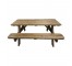 PICNIC TABLE-ATTACHED BENCH RE