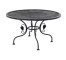 TABLE-BLK IRON GRID W/LEAF SID