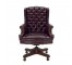 CHAIR-Arm/Executive-Burgundy Tufted Leather