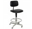 OFFICE CHAIR-A/L Black Leather W/Foot Ring Base