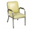 CHAIR-Vintage Office-Chrome Frame W/Yellow Vinyl Seat & Back