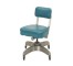 CHAIR-OFFICE-ARMLESS-BLUE VINY