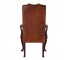 CHAIR-OFFICE-ARM-BROWN LEATHER