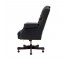 CHAIR-OFFICE-ARM-BLK LEATHER T