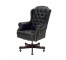 CHAIR-OFFICE-ARM-BLK LEATHER T