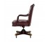 CHAIR-OFFICE-BURG LEATHER-WD A