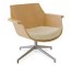 CHAIR-SWIVEL-OAK-CREAM LEATHER