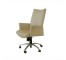 CHAIR-SWIVEL-IVORY LEATHER