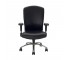 CHAIR-SWIVEL-BLACK LEATHER